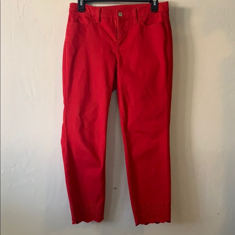 Talbot’s slim ankle red pants